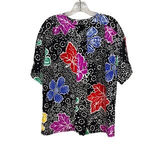 VINTAGE Women's Oscar de la Renta Expressions, Short Sleeve Button Up, Size 6